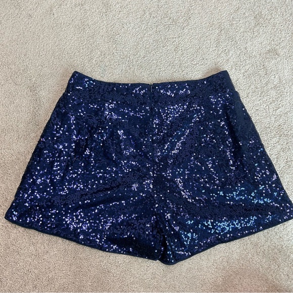 Cider blue sequin high waisted shorts Sz XL NWT - Picture 2 of 11